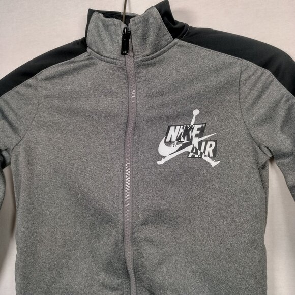 Nike Air Jordan Sweatshirt Youth Boys Small 4-5 YRS Gray Black Zip Up Jumpman - Picture 4 of 10